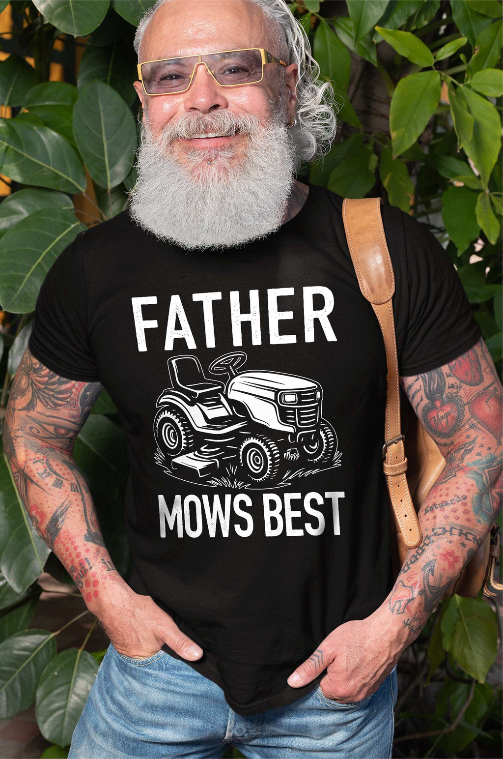 Men's Father Mows best funny T-shirt Lawn dad grass cutting product image 2