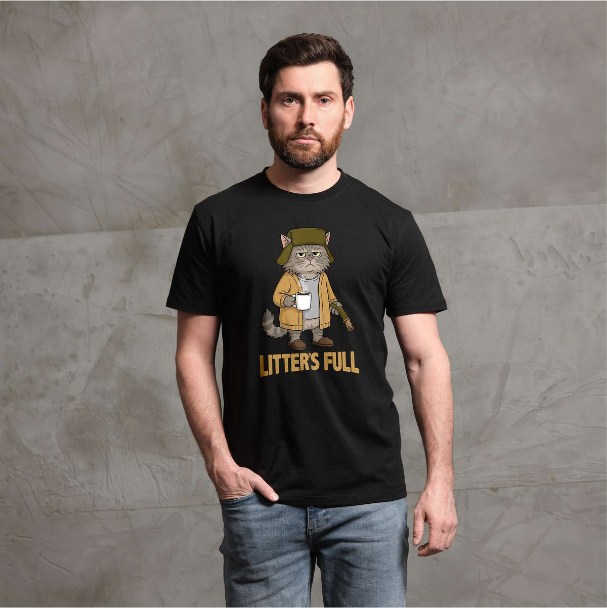 Men's funny Christmas cat T-shirt Litter's full parody Tee product image 1