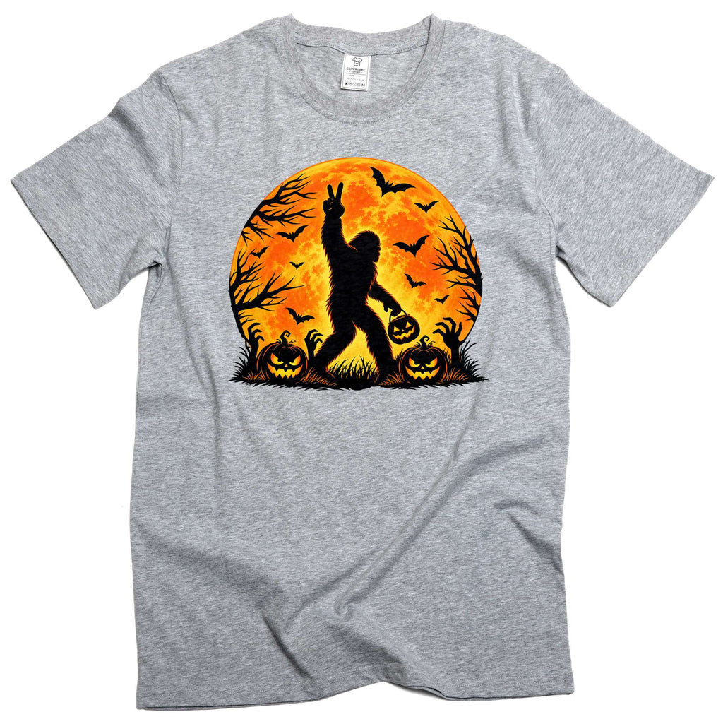 Bigfoot Halloween Shirt Sasquatch Pumpkin Full Moon Spooky product image 5