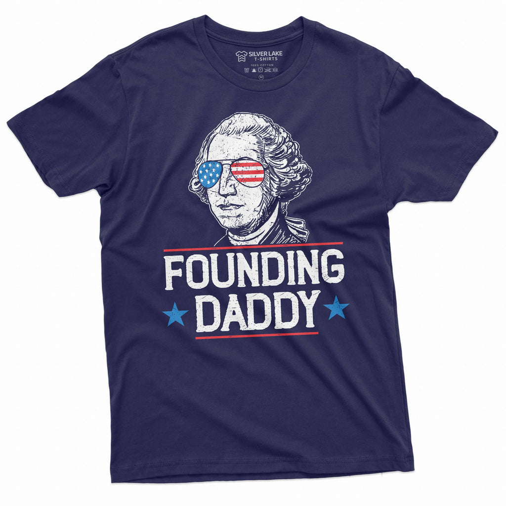 Mens Funny 4th of July Founding daddy George Washington product image 3