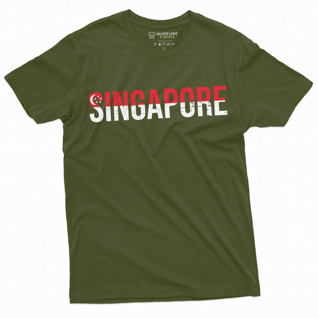 Men's Singapore T-shirt Flag Coat of Arms Ladies Womens product image 4