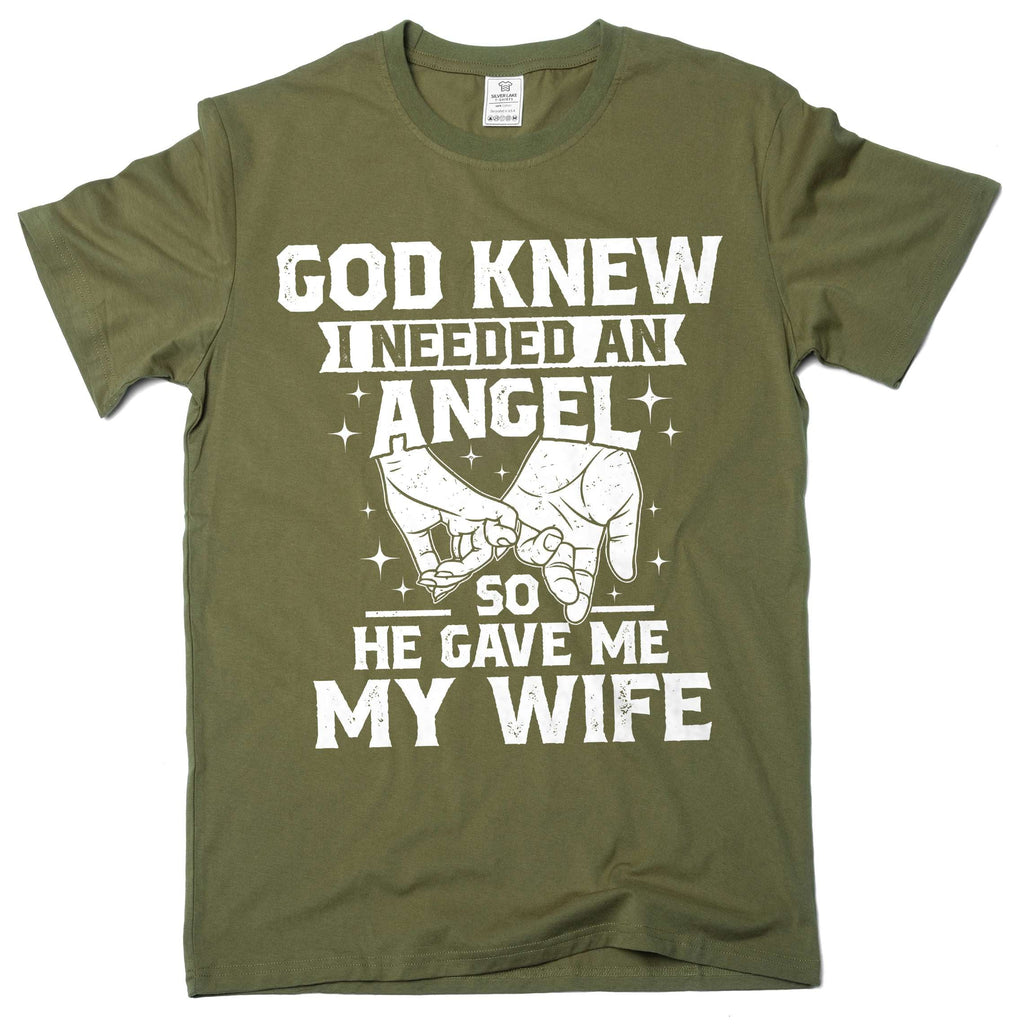 Men's Husband T-shirt Angel Wife Tee Shirts Family Cute product image 4