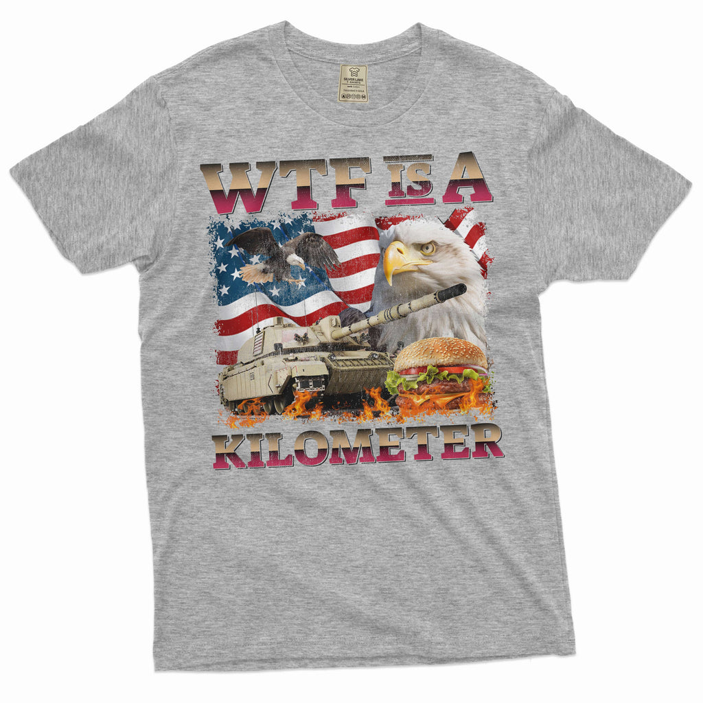 Men's Funny 4th of July WTF is a Kilometer T-shirt product image 5