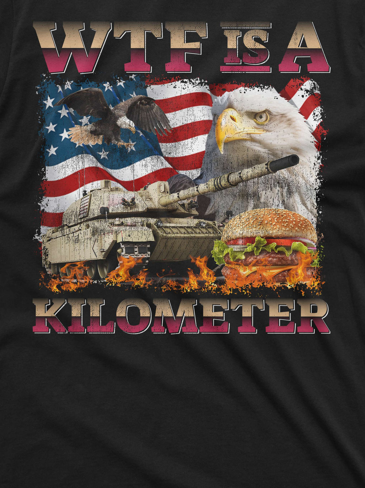 Men's Funny 4th of July WTF is a Kilometer T-shirt product image 2