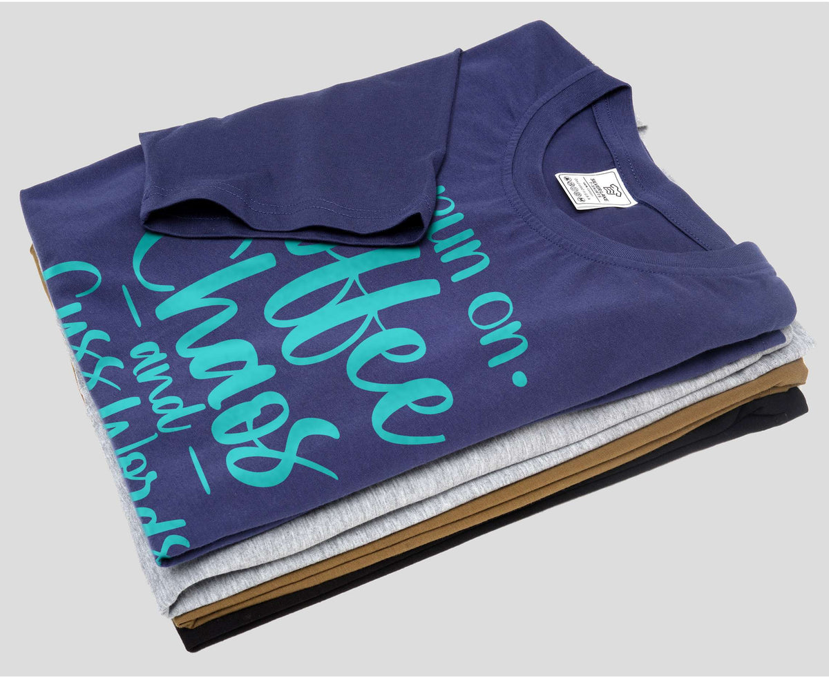 Funny Coffee T-shirt Chaos And Cuss Words Shirt Humorous product image 5