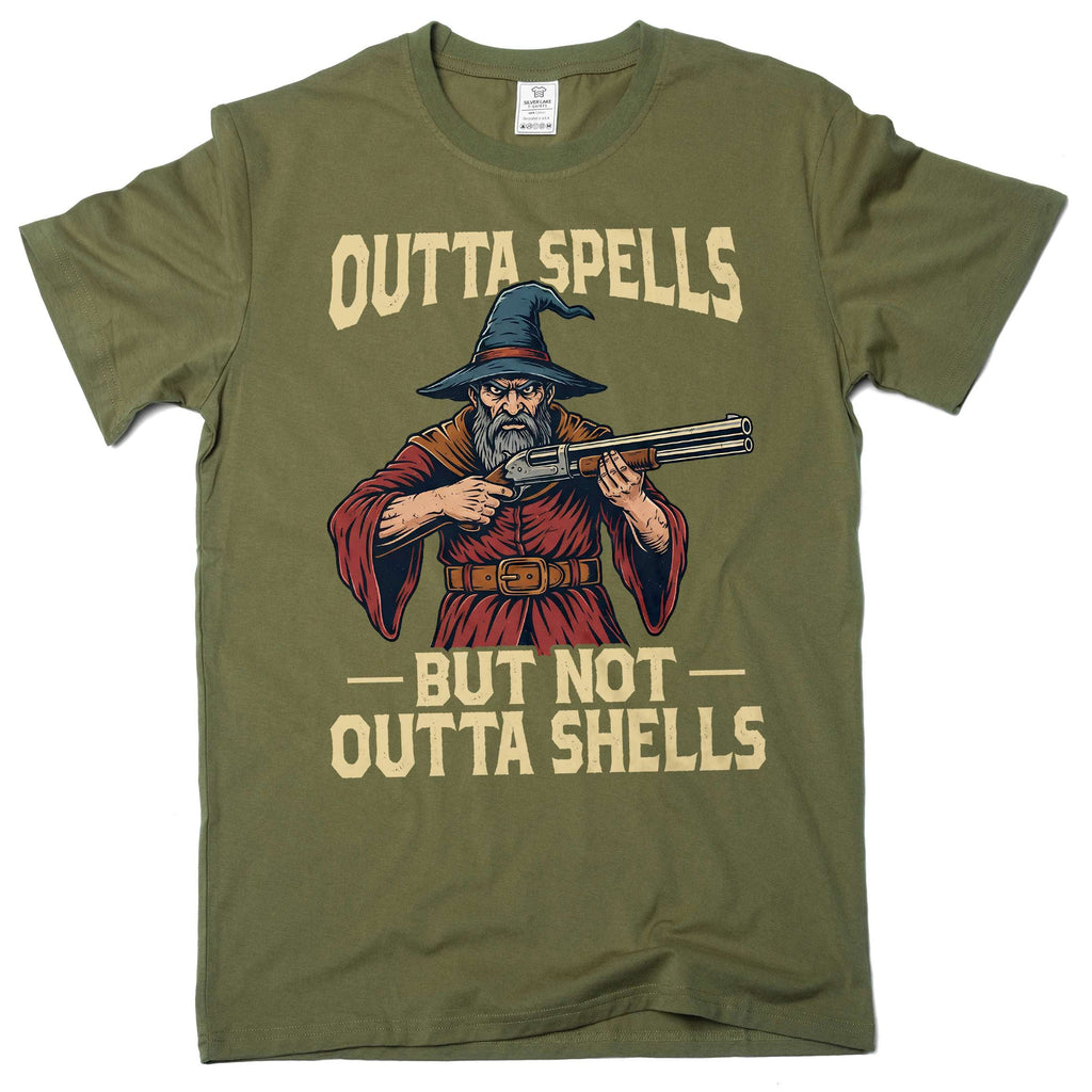 funny outta spells but not shells humorous wizard magician product image 4