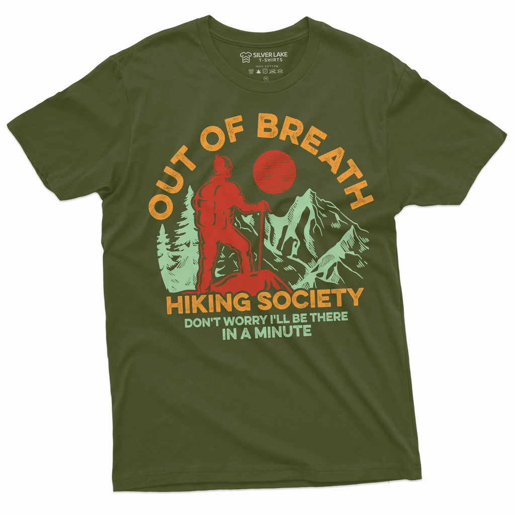 Out of breath hiking society T-shirt Hiker shirt nature tee product image 4