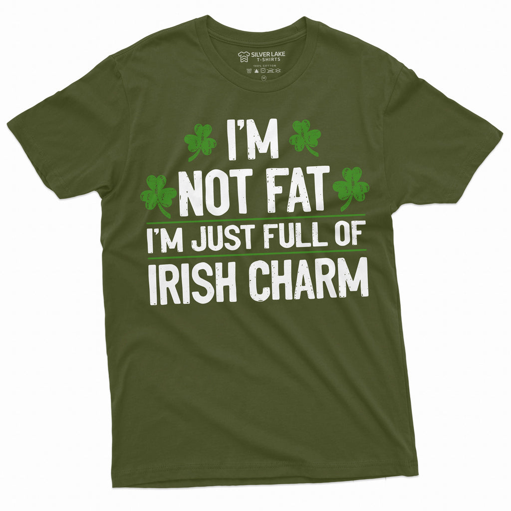 Men's Plus size funny shirt St. Patrick's day I am not fat product image 1