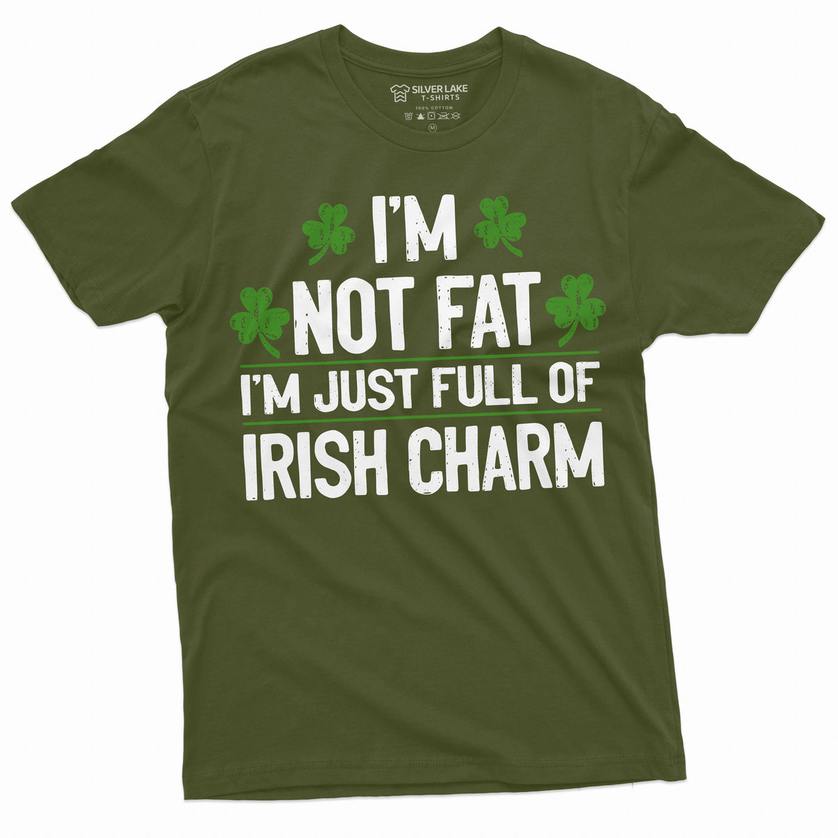 Men's Plus size funny shirt St. Patrick's day I am not fat product image 1