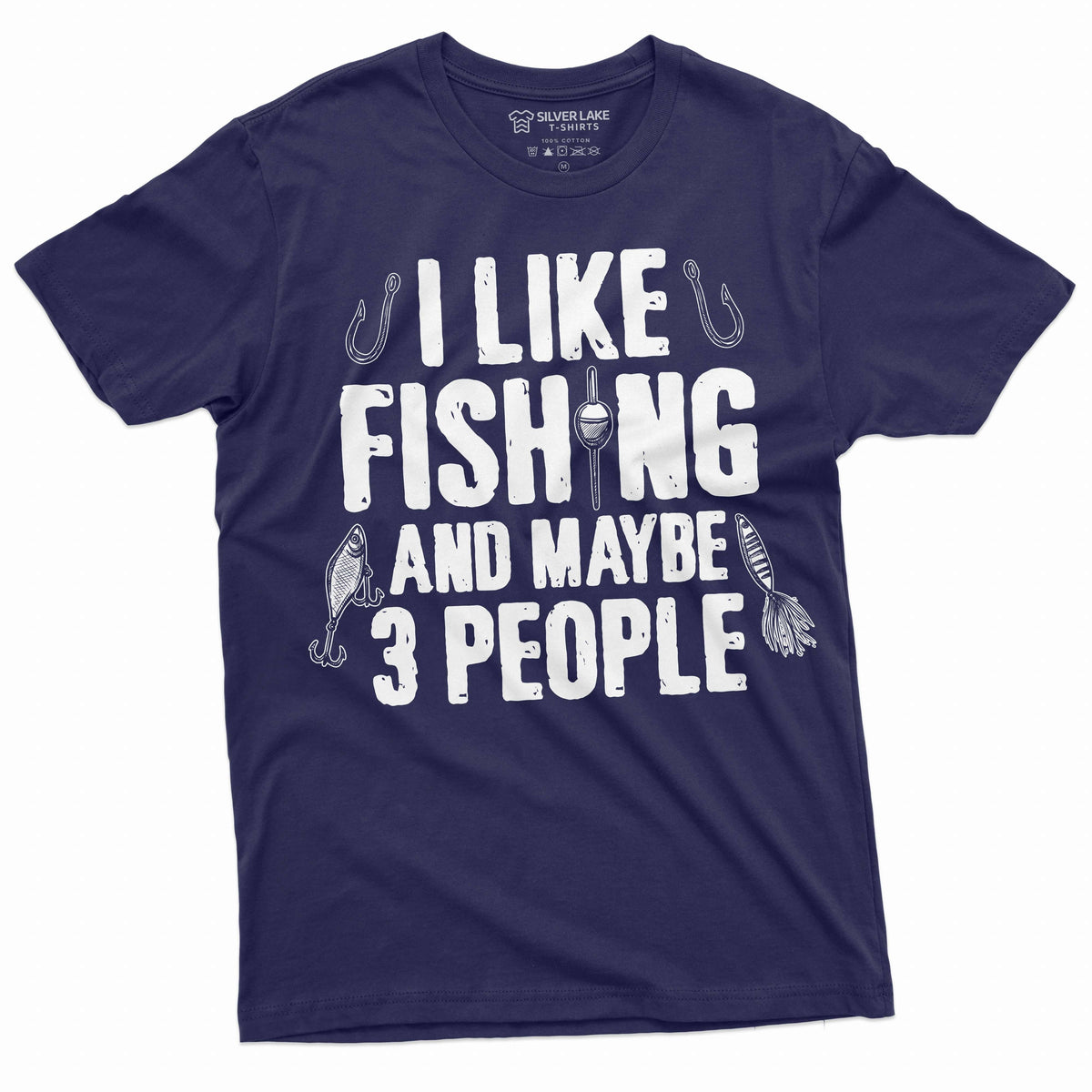 Men's I like fishing and maybe 3 people T-shirt grandpa dad product image 1