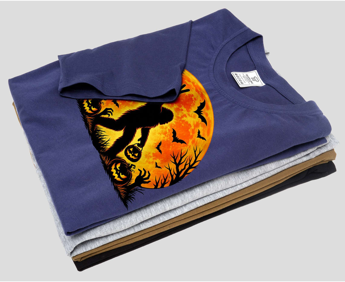 Bigfoot Halloween Shirt Sasquatch Pumpkin Full Moon Spooky product image 6