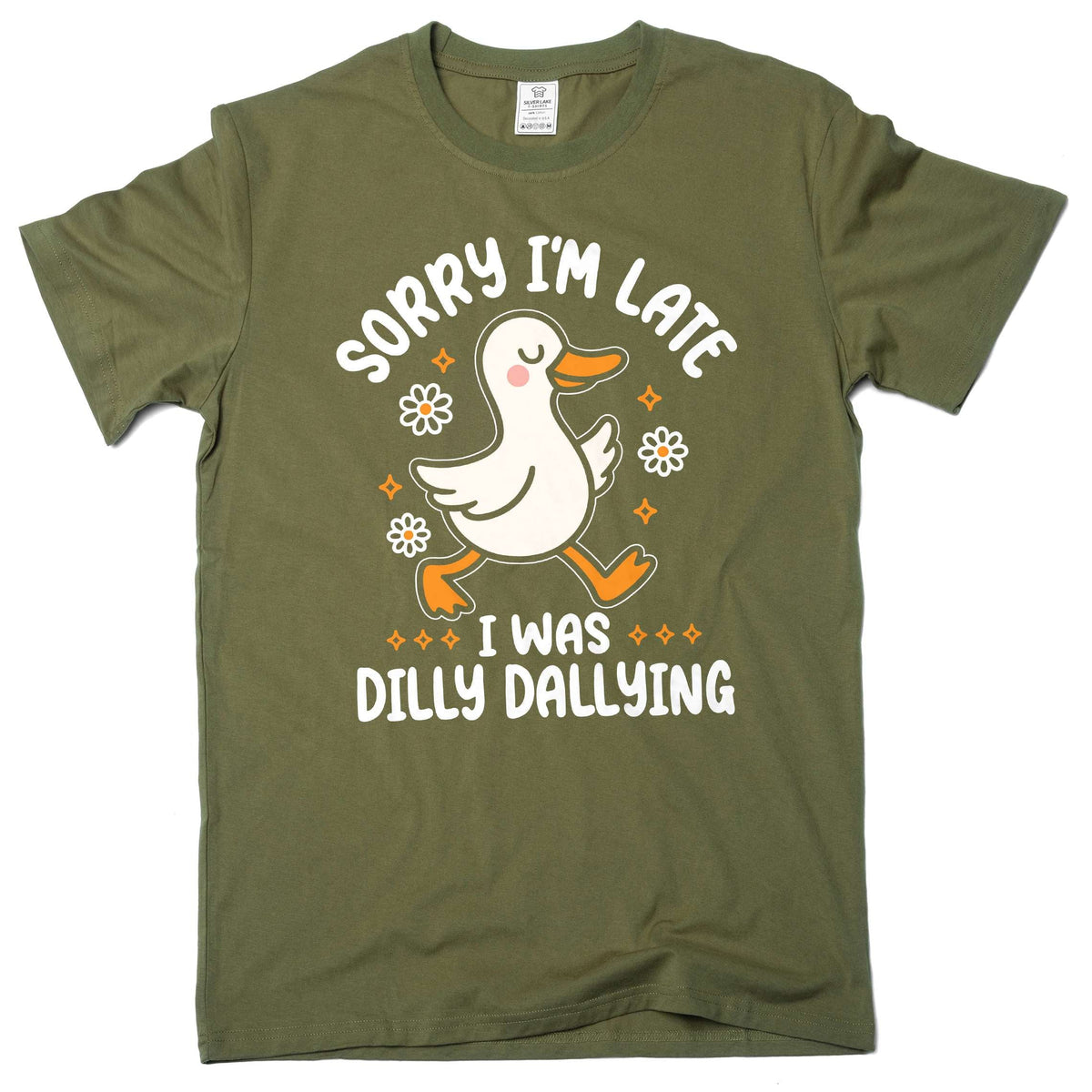 Funny Goose dilly dallying T-shirt Sorry I am late Women's product image 1