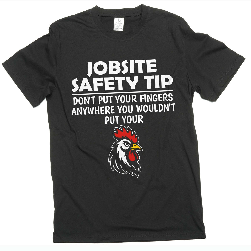 Men's Jobsite Safety T-shirt Humor Humorous Funny Saying product image 1