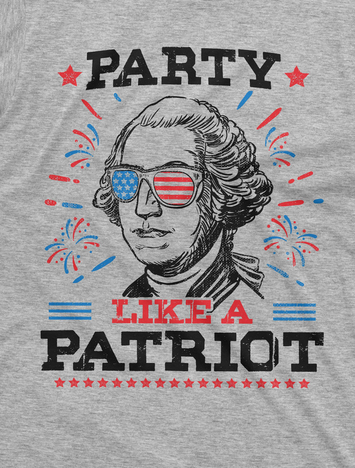 Men's Party like a patriot George Washington T-shirt USA product image 2