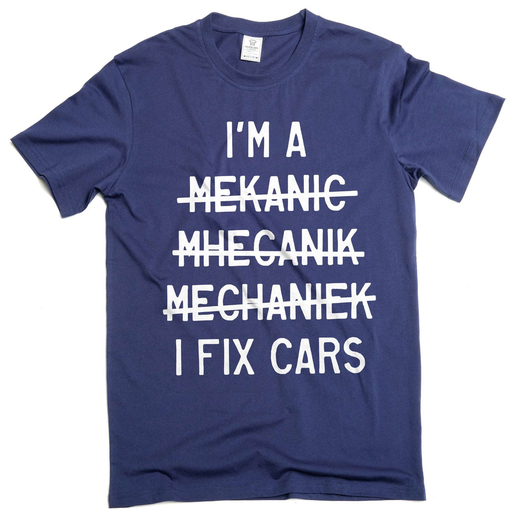 Men's funny mechanic T-shirt I fix cars garage papa dad product image 1