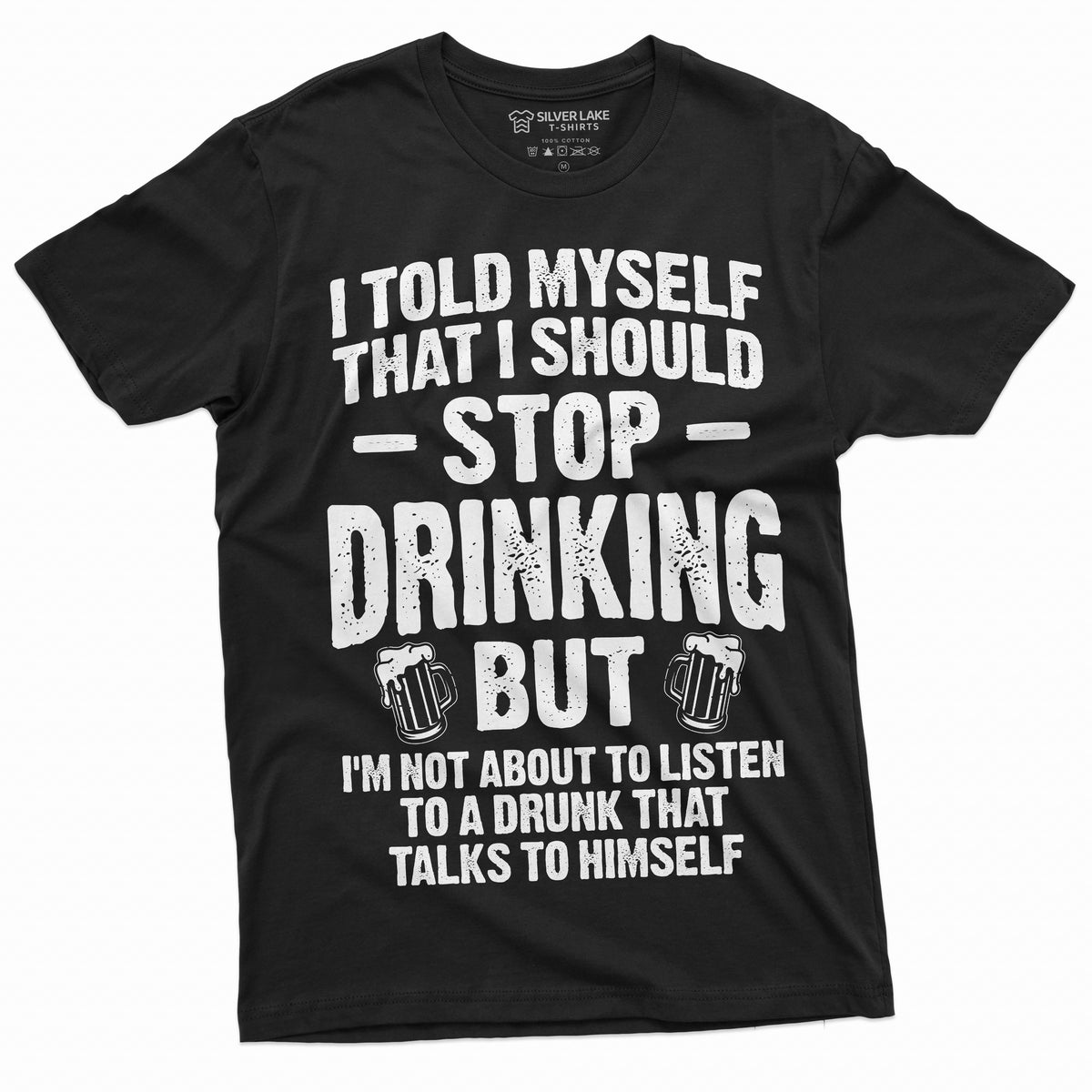 Men's Funny Stop Drinking Tee Shirt Party Beer Wine product image 8