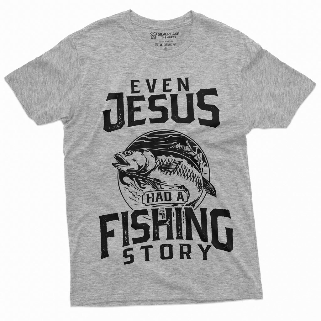 Men's Fishing Story T-shirt Jesus Funny Shirt Fisherman product image 10