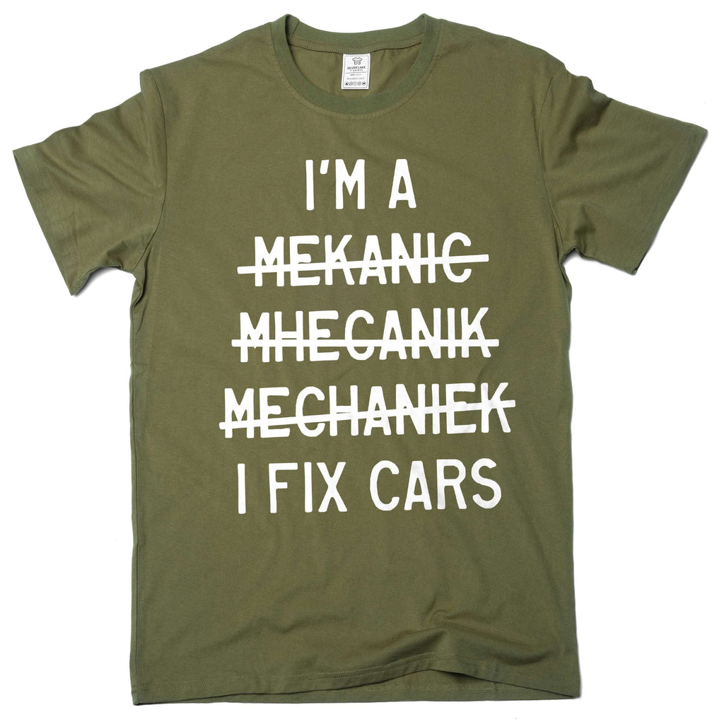 Men's funny mechanic T-shirt I fix cars garage papa dad product image 4