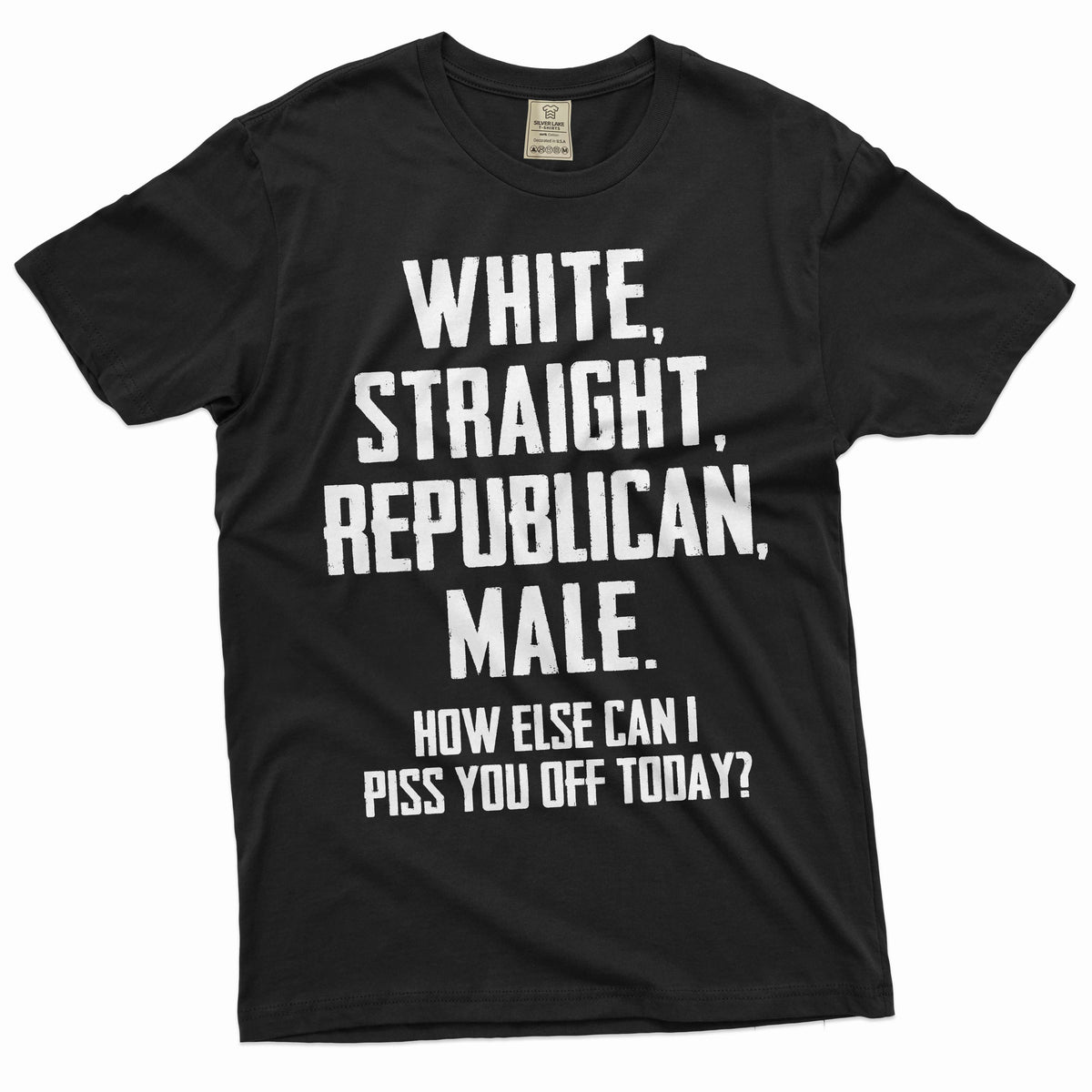 Men's Funny Shirt White Straight Republican Male Gifts USA product image 1