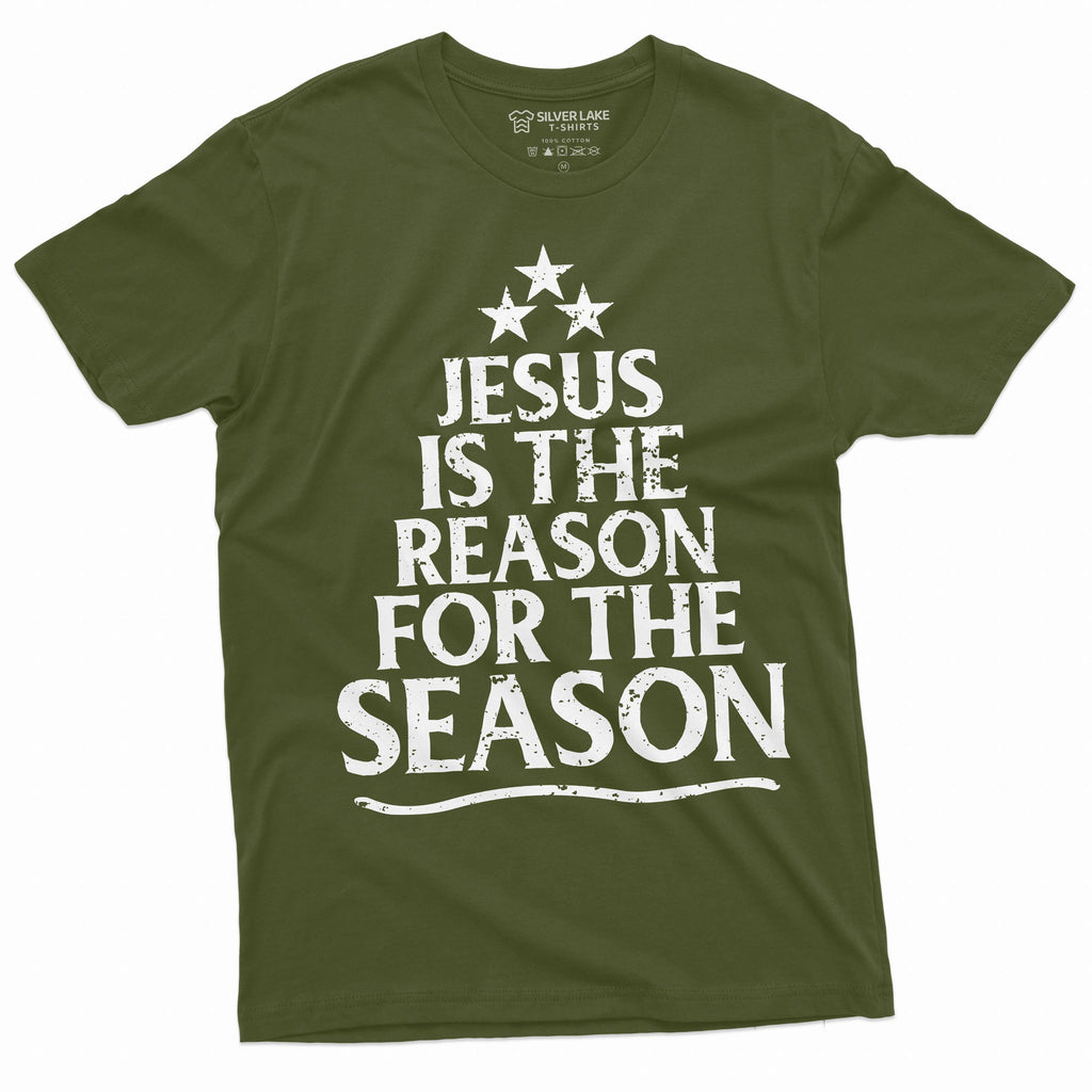 Men's Jesus is the reason for season T-shirt Christmas Tee product image 4