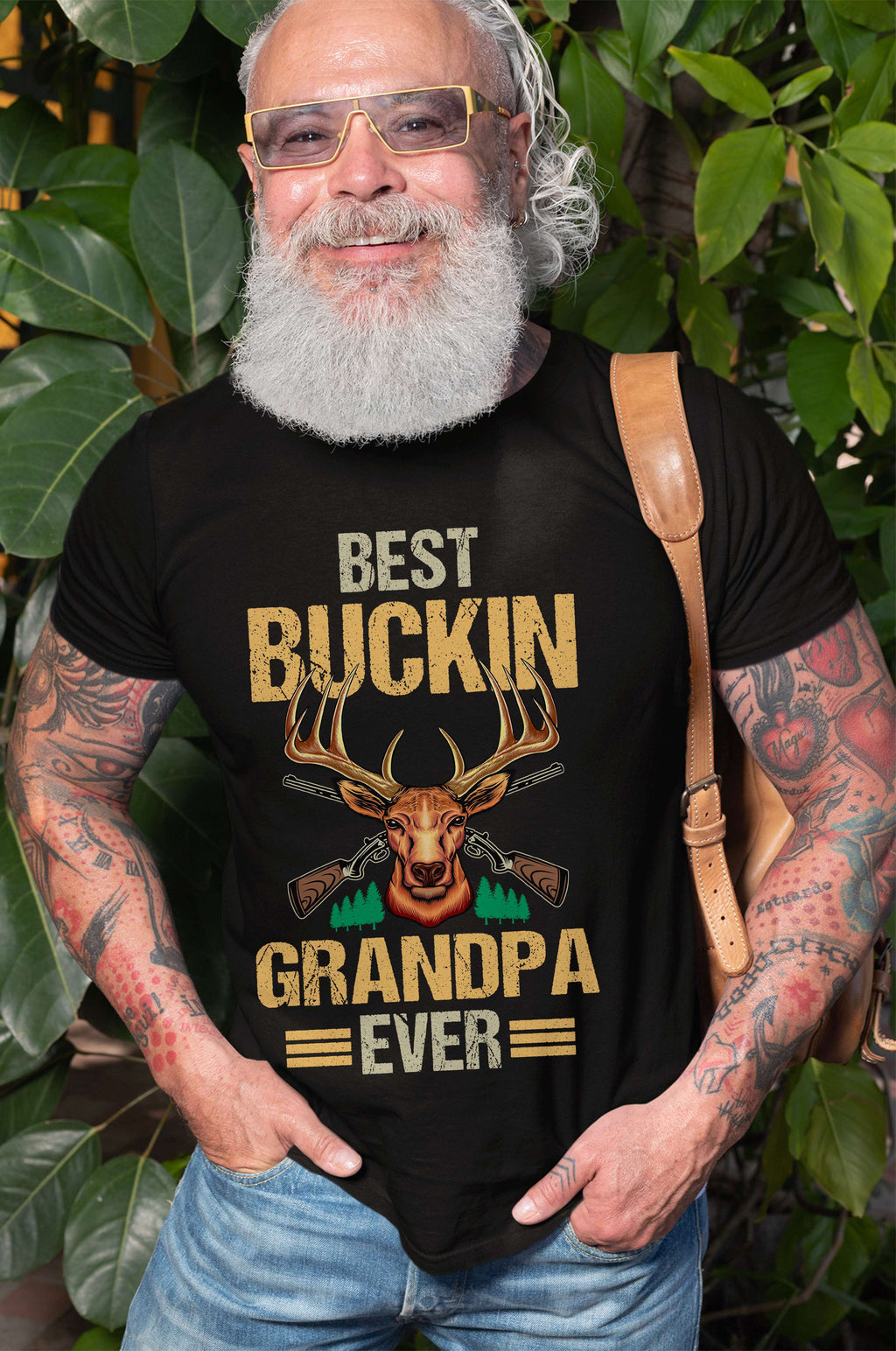 Men's Best Grandpa T-shirt buckin' tee shirt Father's day product image 2