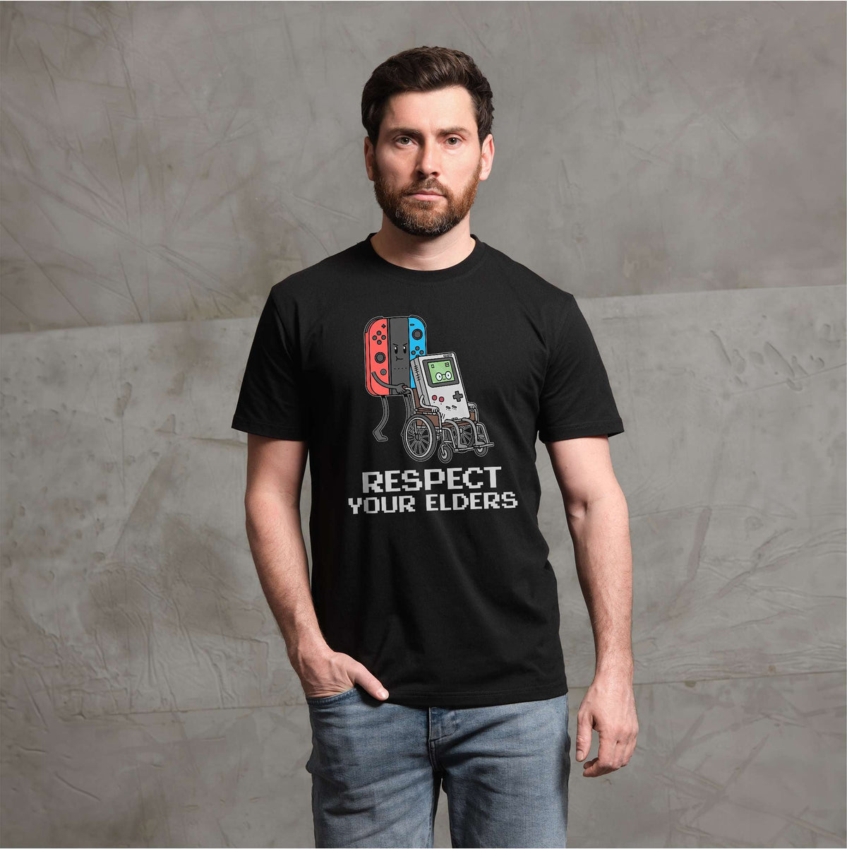 Men's funny video gaming classic gamer T-shirt respect your product image 2