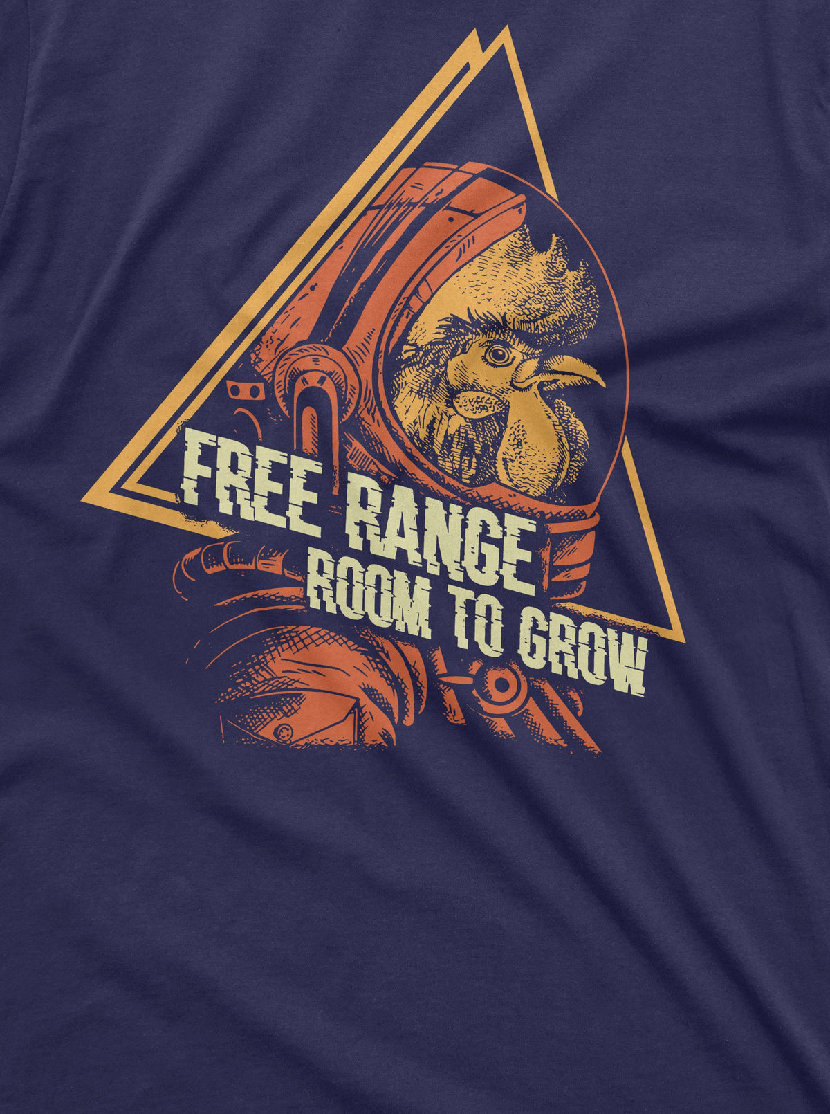 Space Chicken astronaut T-shirt Free Range room to grow product image 2