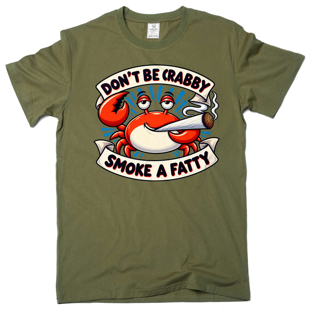 Don't Be Crabby Smoke a Fatty Shirt Funny Crab Stoner Humor product image 4