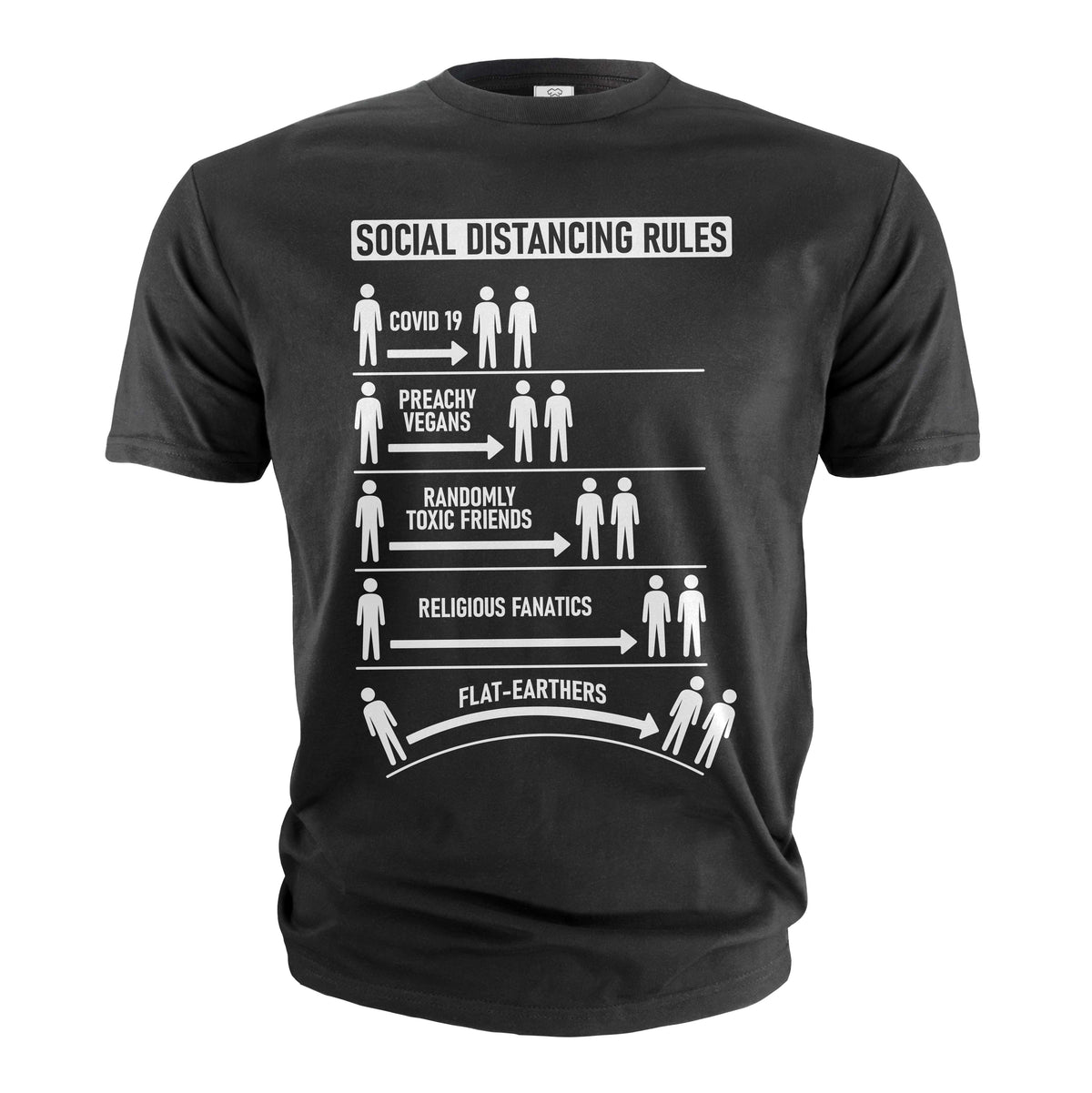 Men's Social distancing rules funny T-shirt humorous gift product image 1