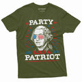 Men's Party like a patriot George Washington T-shirt USA product image 1