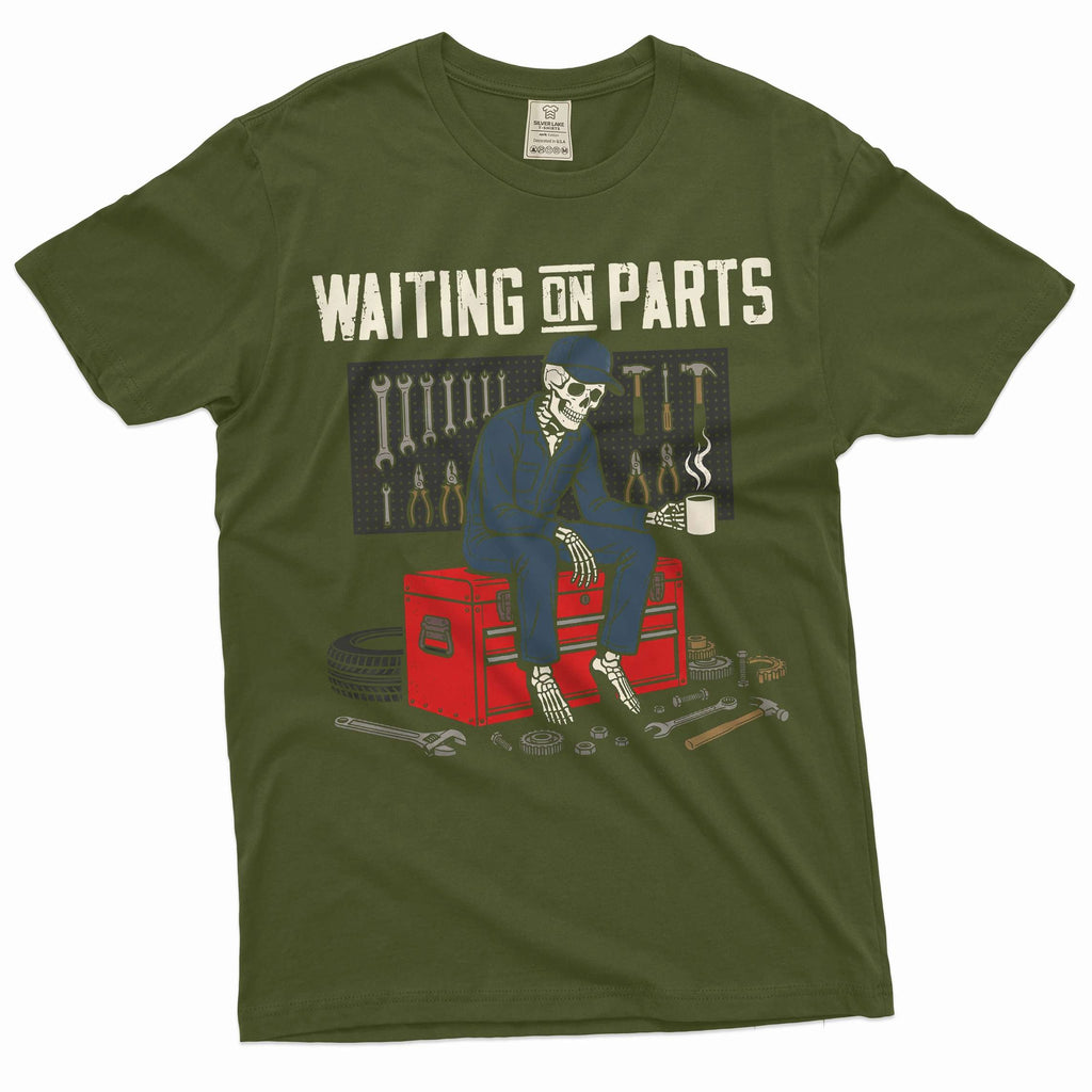Waiting on Parts Shirt, Funny Mechanic Auto Gift, Garage Tee product image 4